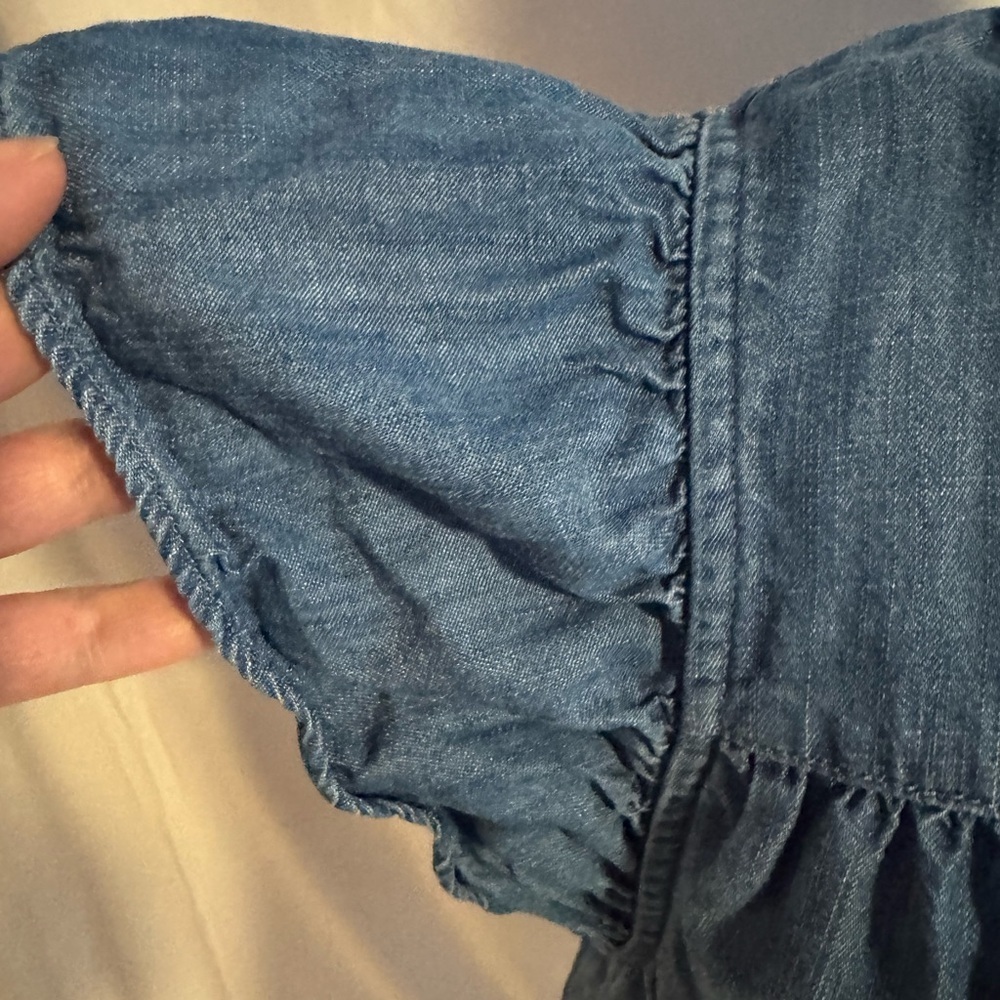 LC Lauren Conrad Denim Blue Blouse - Picture 4 of 6